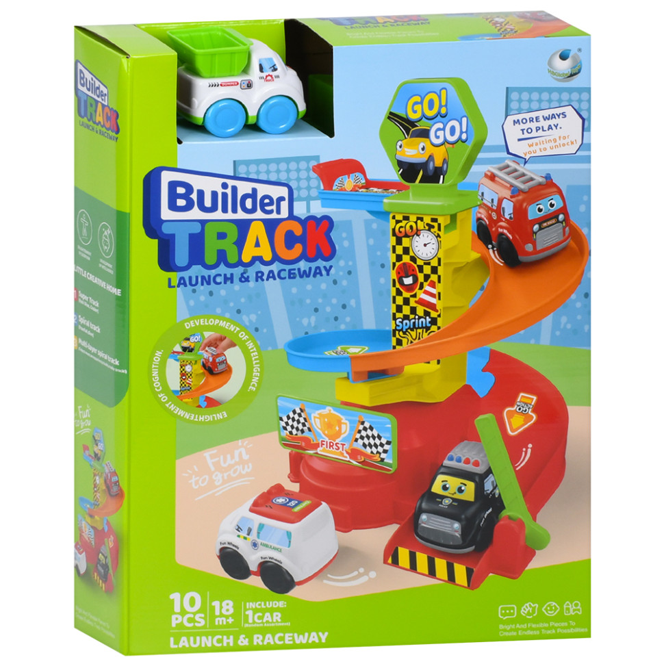 Детский игровой гараж-автотрек 099-1(White) машинка 7,5 см, 10 деталей Детский игровой гараж-автотрек 099-1(White) машинка 7,5 см, 10 деталей