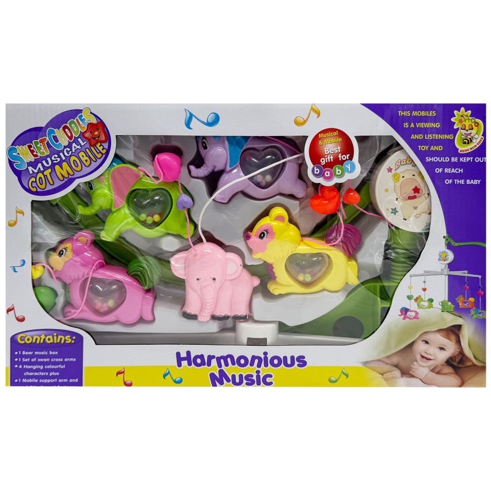 Музичний мобіль на ліжечко "Harmonious music" M 1245-30B U/R, з заводним механізмом Музичний мобіль на ліжечко "Harmonious music" M 1245-30B U/R, з заводним механізмом