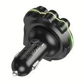 Модулятор Bluetooth "DFM01"Hoco Legend car Black 3 в 1 FM-TRANSMITTER 2USB/Type-C, PD/QC, 38W/3A. Изображение №4