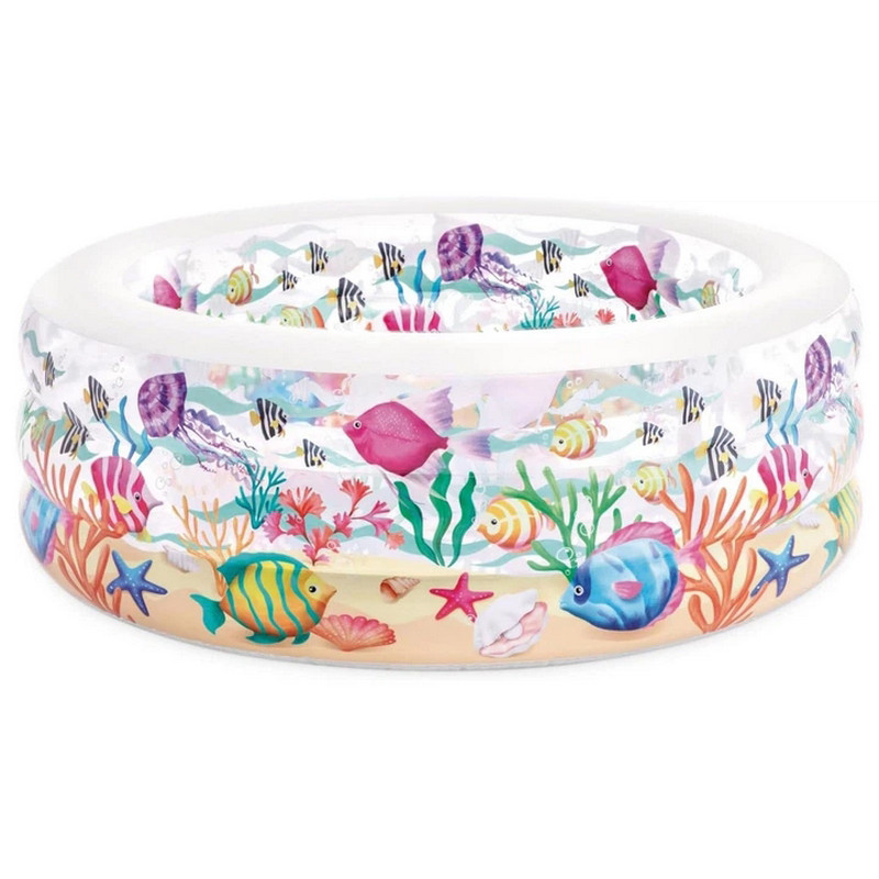 Детский надувной бассейн "Аквариум" 58480-3 размер 152х56 см Детский надувной бассейн "Аквариум" 58480-3 размер 152х56 см