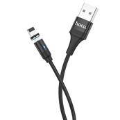 Кабель USB для iPhone HOCO U76 Fresh Magnetic 1,2 м Black Магнітний. Зображення №4