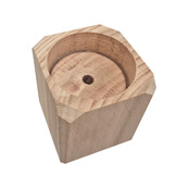 Свічник дерев'яний для свічок-таблеток Candlestick-5, 4,5×4,5×5,5 см. Зображення №3