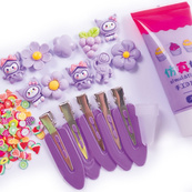 Детский набор для творчества "Заколки своими руками" VT4600-01 фиолетовый. Изображение №2