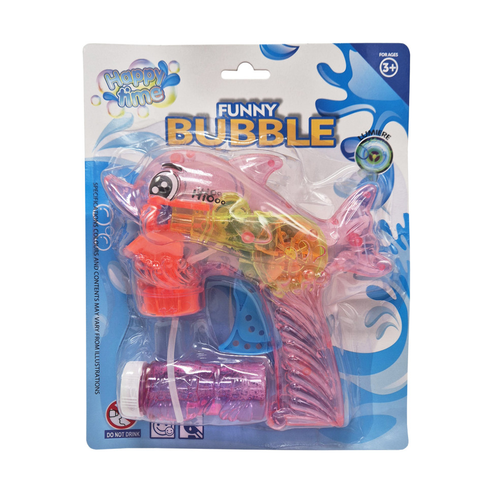 Пистолет с мыльными пузырями Дельфинчик 2568(Pink) механический, на блистере Пистолет с мыльными пузырями Дельфинчик 2568(Pink) механический, на блистере