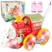 Машина-каталка "Потяг" з мильними бульбашками 134-71A(Red) світло та звук. Зображення №3