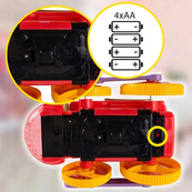 Машина-каталка "Потяг" з мильними бульбашками 134-71A(Red) світло та звук. Зображення №4