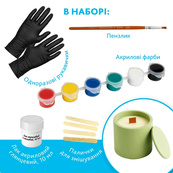 Набор для изготовления подставок для украшений и подсвечника GP-003 из гипса. Изображение №3