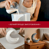 Набор для изготовления подсвечника из гипса своими руками "Месяц" GP-001 для начинающих. Изображение №6