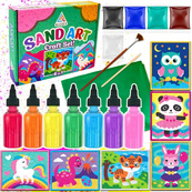 Дитячий набір для творчості Картина із піску Sand Art 6 в 1 КР-003 пісок у пляшках. Зображення №2