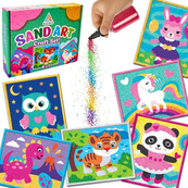 Дитячий набір для творчості Картина із піску Sand Art 6 в 1 КР-003 пісок у пляшках. Зображення №3