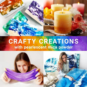 Слюдяной пигментный порошок для творчества MC-005, 50 пакетов по 2,8 грамма. Изображение №5