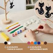 Творческий набор для изготовления украшений "Котик" PG-001A из полимерной глины. Изображение №5