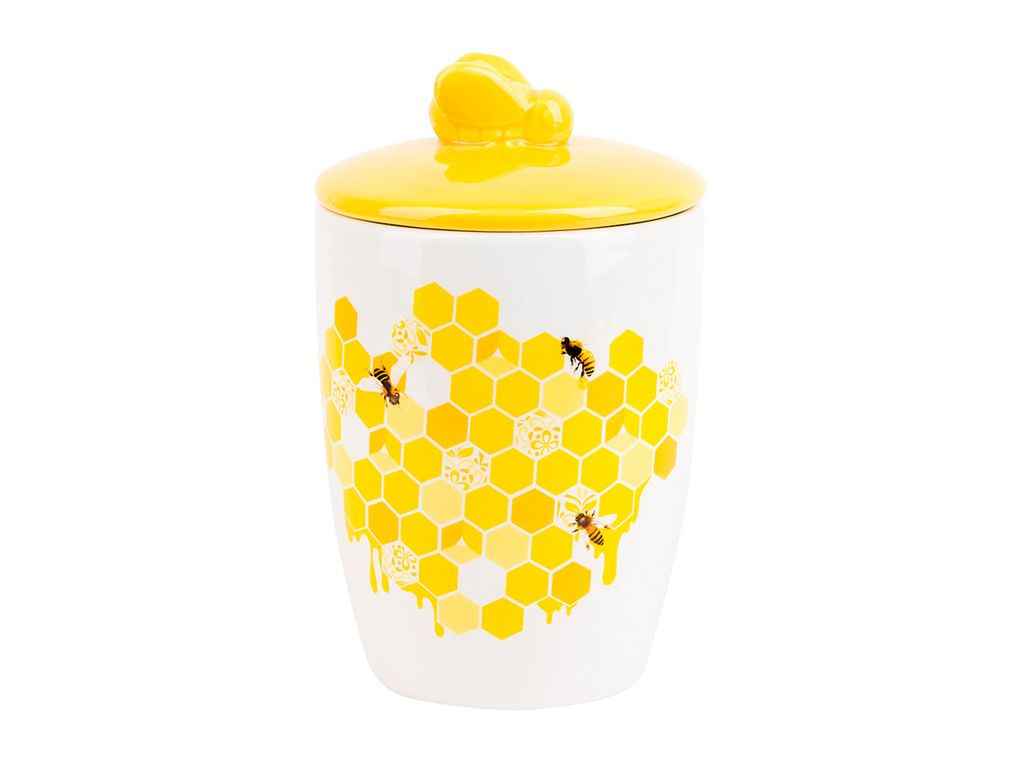 Банка 550мл керамічна для сипучих продуктів Honey ТМ BONADI Банка 550мл керамічна для сипучих продуктів Honey ТМ BONADI