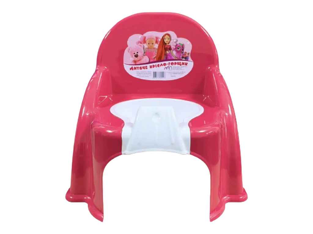 Горщик дитячий рожевий крісло 34,5*28*33,5см арт.Chair345/4 ТМ ММ-ПЛАСТ Горщик дитячий рожевий крісло 34,5*28*33,5см арт.Chair345/4 ТМ ММ-ПЛАСТ
