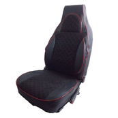 Чохли "PILOT" Lanos шкір.зам + тканина Алькантара Ромби червона нитка. Изображение №2 Чохли "PILOT" Lanos шкір.зам + тканина Алькантара Ромби червона нитка. Изображение №2