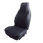 Чохли "PILOT" Lanos шкір.зам+ шкір.зам Ромби сіра нитка. Зображення №2