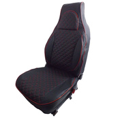 Чохли "PILOT" Lanos шкір.зам+ шкір.зам Ромби червона нитка. Зображення №2