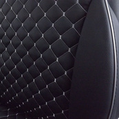 Чохли "PILOT" Lanos шкір.зам+ шкір.зам Ромби сіра нитка. Зображення №3