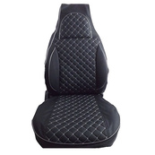 Чохли "PILOT" Lanos шкір.зам+ шкір.зам Ромби сіра нитка. Зображення №4