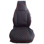 Чохли "PILOT" Lanos шкір.зам+ шкір.зам Ромби червона нитка. Зображення №4