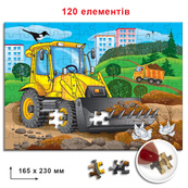 Детские пазлы Бульдозер 86850, 120 элементов. Изображение №2
