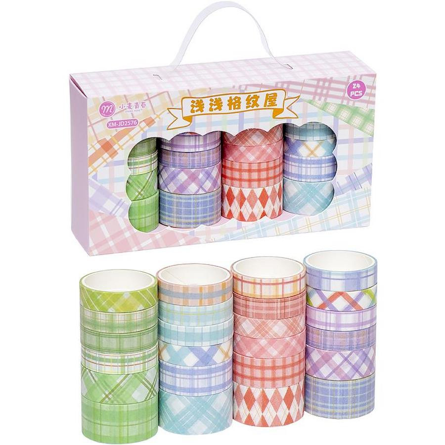 Набор декоративного бумажного скотча XM-JD2576, 24 шт Набор декоративного бумажного скотча XM-JD2576, 24 шт