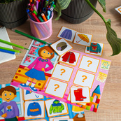 Дидактическая игра "Весенняя одежда" 15211020, 2 поля для игры, 24 карточки. Изображение №4