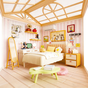 Конструктор-румбокс Спальня Mini House 8004-MH серії "Інтер'єр", зі світлом. Зображення №5