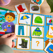 Дидактическая игра "Весенняя одежда" 15211020, 2 поля для игры, 24 карточки. Изображение №6