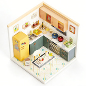 Конструктор-румбокс Кухня Mini House 8005-MH серії "Інтер'єр", зі світлом. Зображення №5