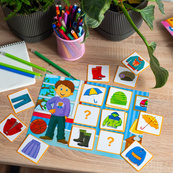 Дидактическая игра "Весенняя одежда" 15211020, 2 поля для игры, 24 карточки. Изображение №7