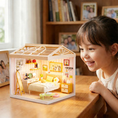 Конструктор-румбокс Спальня Mini House 8004-MH серії "Інтер'єр", зі світлом. Зображення №9