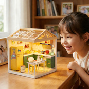 Конструктор-румбокс Кухня Mini House 8005-MH серії "Інтер'єр", зі світлом. Зображення №9