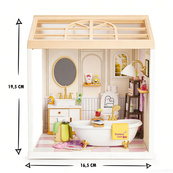 Конструктор-румбокс Ванная комната Mini House 8009-MH серии "Интерьер", со светом. Изображение №3