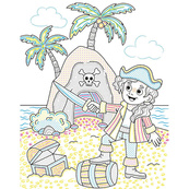 Детская водная раскраска "Кисточка и вода: Морские чудеса" 2048004, 16 страниц. Изображение №2