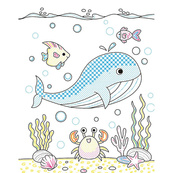 Детская водная раскраска "Кисточка и вода: Морские чудеса" 2048004, 16 страниц. Изображение №3