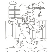 Детская водная раскраска "Кисточка и вода: Бригада строительная" 2048002, 16 страниц. Изображение №4