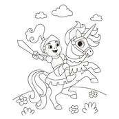 Детская водная раскраска "Кисточка и вода: Рыцарские времена" 2048001, 16 страниц. Изображение №5