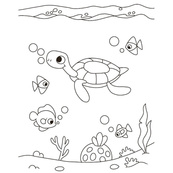 Детская водная раскраска "Кисточка и вода: Морские чудеса" 2048004, 16 страниц. Изображение №5