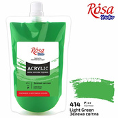 Краска акриловая Зеленая светлая 323200414 (код 414), 200 мл. Изображение №2