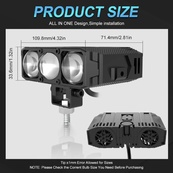 Фара-LED Прямокутник 85W E06L 8500Lm 6500K/3200K DC9-30V IP66. Зображення №3