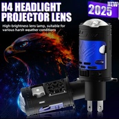 Лампа LED Міні Лінзи H4 D37мм 90/120w 10000/13000Lm 6000K 4575+1860 Module 9-16V шторка F90-Small. Зображення №3
