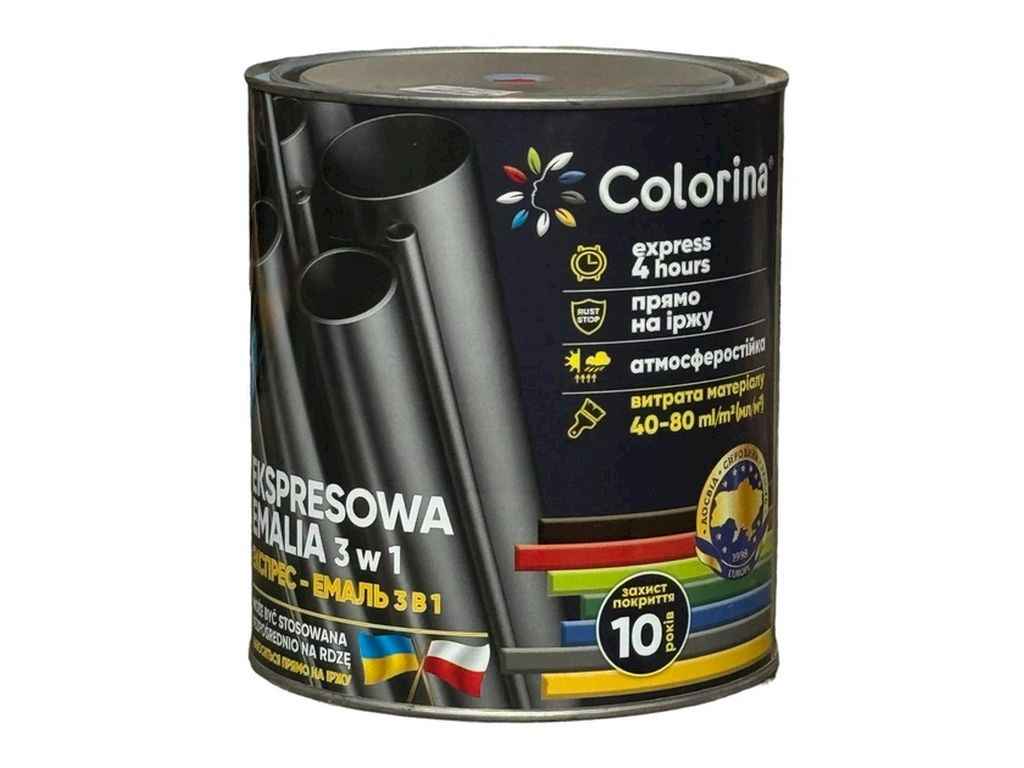 Експрес-емаль білий матовий 2,5кг Enamel 3 in 1 ТМCOLORINA Експрес-емаль білий матовий 2,5кг Enamel 3 in 1 ТМCOLORINA