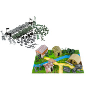 Дитячий ігровий набір солдатиків "Блок-пост"1-047 з наметами. Зображення №3