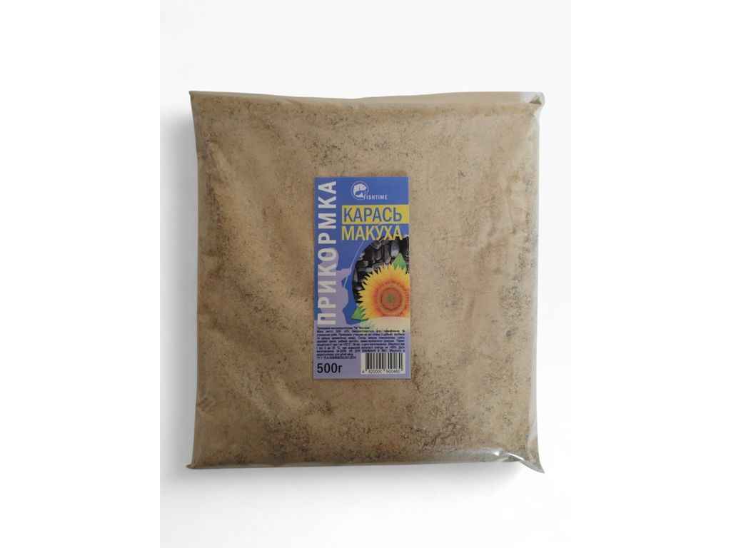 Прикормка для лову риби Карась - макуха 500г ТМ FISHTIME Прикормка для лову риби Карась - макуха 500г ТМ FISHTIME