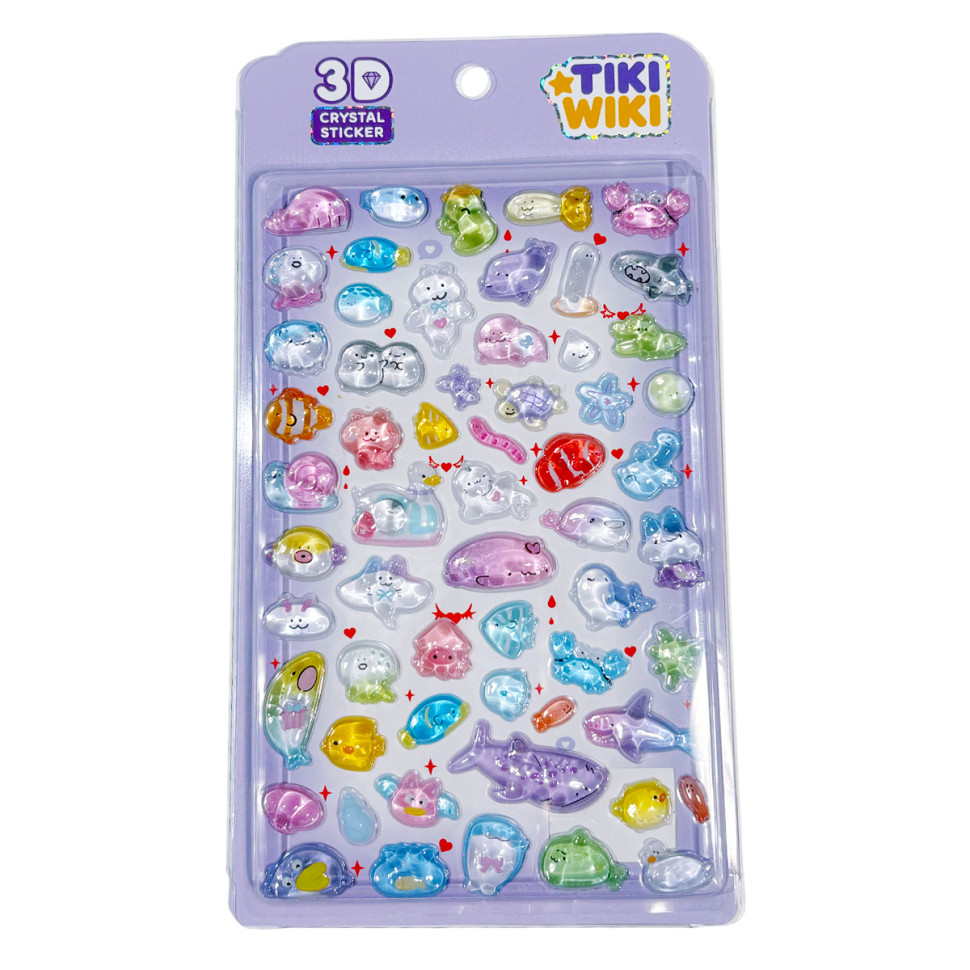 Набор 3D-наклеек "Тики веселые животные" Tiki Wiki 51423 серии Crystal Набор 3D-наклеек "Тики веселые животные" Tiki Wiki 51423 серии Crystal