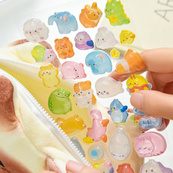 Набор 3D-наклеек "Тики милые животные" Tiki Wiki 51369 серии Crystal. Изображение №2