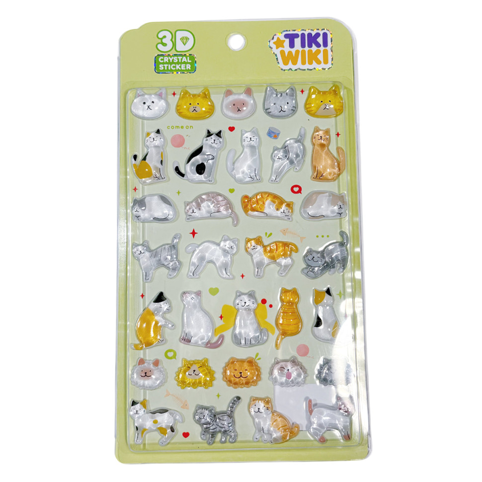 Набір 3D-наліпок "Тікі котики" Tiki Wiki 51429 серії Crystal Набір 3D-наліпок "Тікі котики" Tiki Wiki 51429 серії Crystal