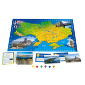 Настольная игра "Угадай локацию: Украина" R098UA 72 карты, карта Украины. Изображение №4