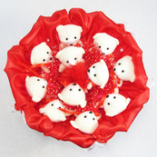 Букет з м'яких іграшок 11 ведмедиків 5281IT червоний. Зображення №2 Букет з м'яких іграшок 11 ведмедиків 5281IT червоний. Зображення №2